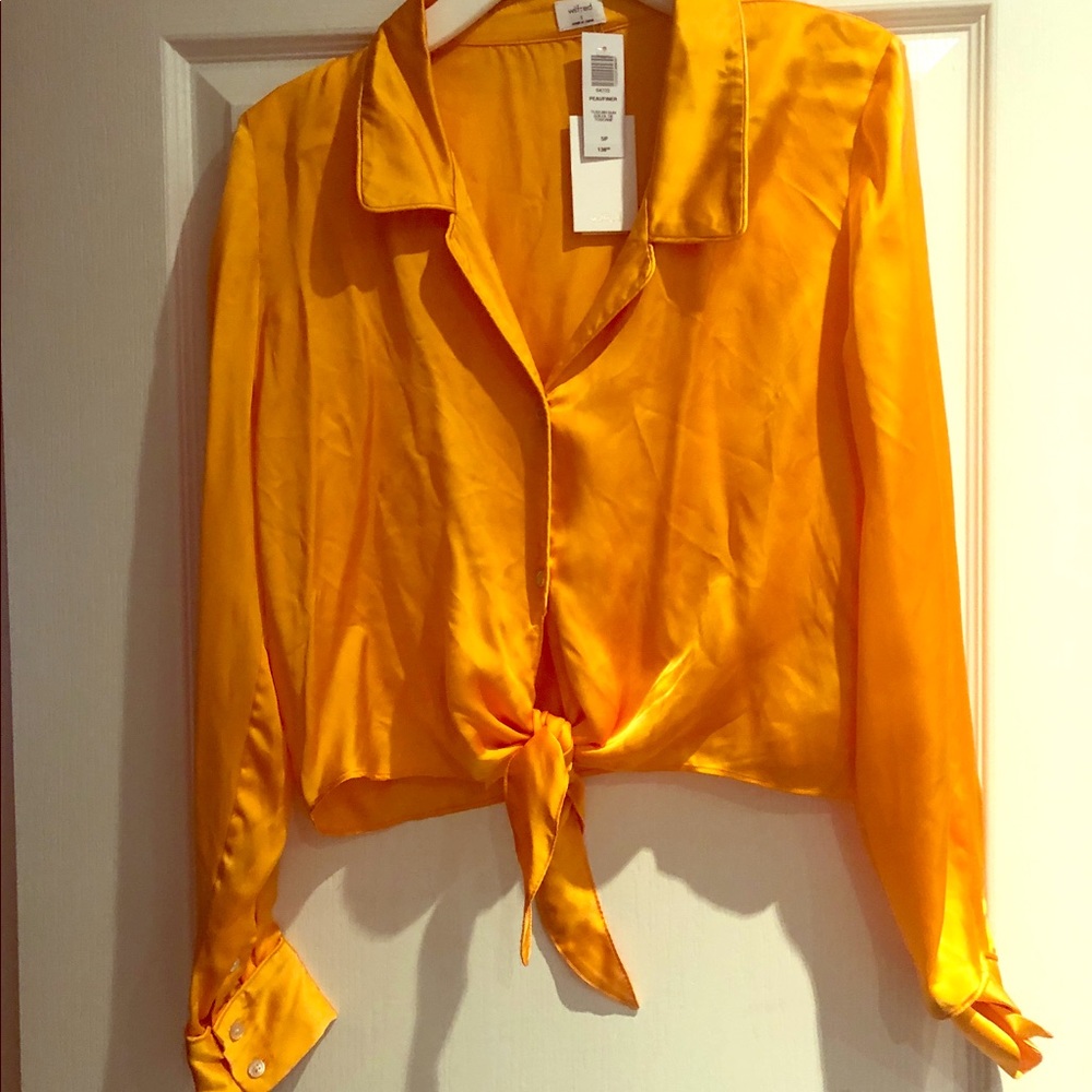 Tie front blouse